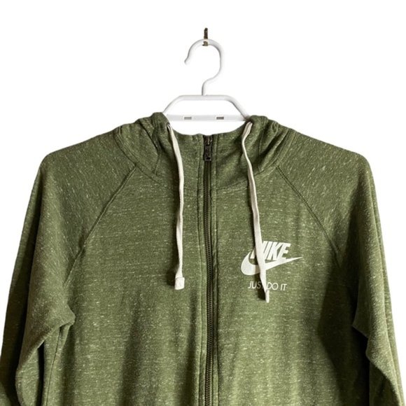 Nike Women's Green Marled Performance Wear Sweatshirt Hoodie - Picture 2 of 7